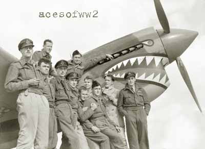 Caldwell & a group of pilots from 250 Squadron