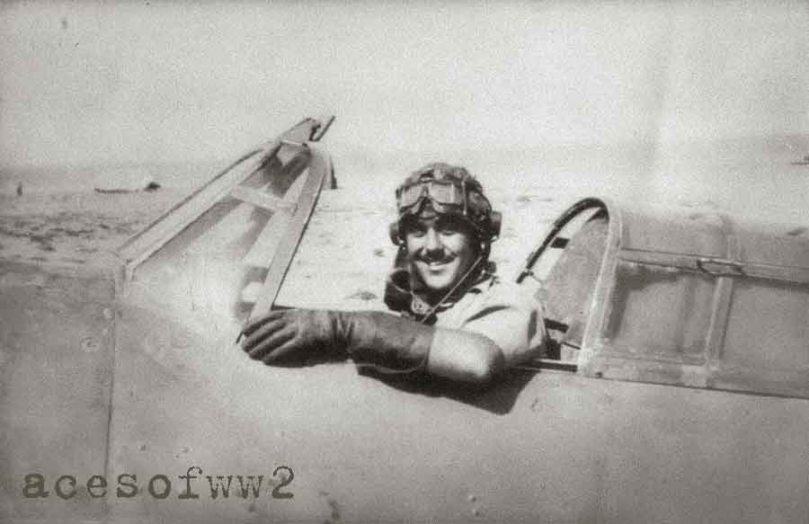 Don Gordon in the cockpit of a Hurricane