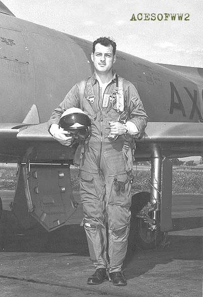 McElroy as a Sabre Jockey with 421 Squadron in May 1956