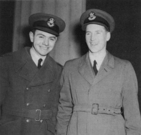 Hill and "Jimmy" Walker just after they both recieved a second Bar to their DFC's