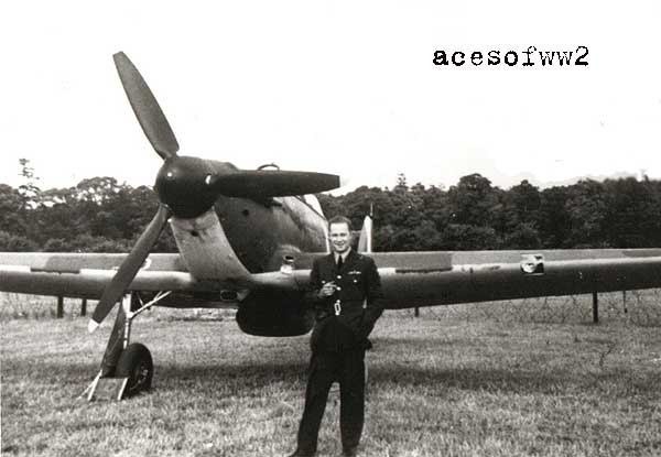 Stansfeld poses with Bader's Hurricane