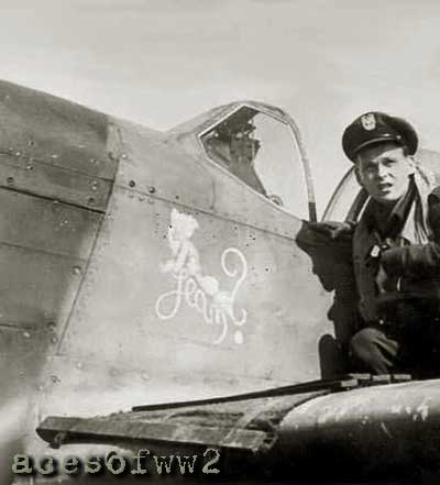 Mike Gorzula with his Spitfire