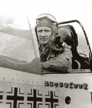 Clyde in the cockpit of his Mustang