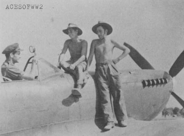 Smith in his Spit with his fitter and rigger